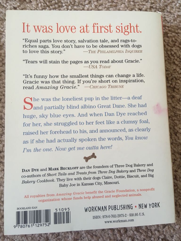 Amazing Gracie - Mark & Dan Beckloff & Dye (- Paperback) book collectible [Barcode 9780761129752] - Main Image 2