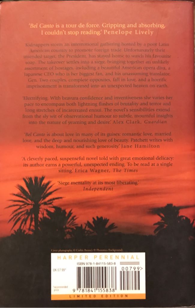 Bel Canto - Ann Patchett (Harper Perennial - Paperback) book collectible [Barcode 9781841155838] - Main Image 2