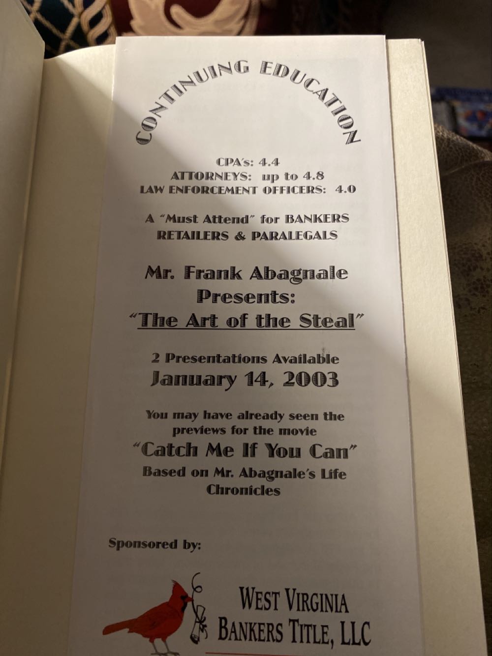 Catch Me If You Can - Abagnale, Jr, Frank (Broadway Books - Hardcover) book collectible [Barcode 9780965496308] - Main Image 4