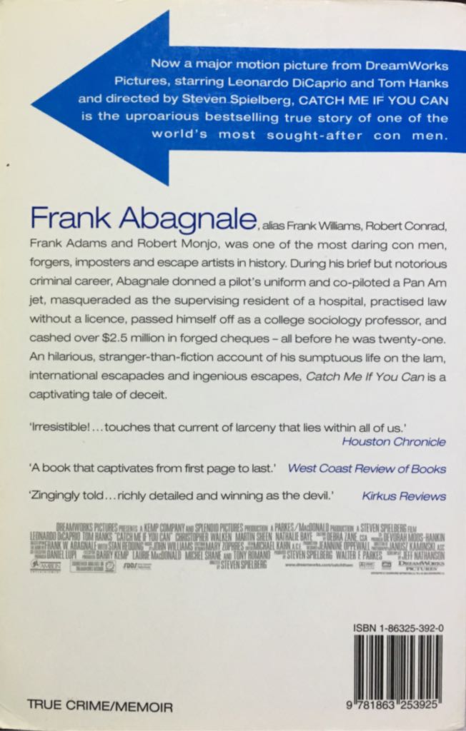 Catch Me If You Can - Frank Abagnale (A Bantam Book - Paperback) book collectible [Barcode 9781863253925] - Main Image 2