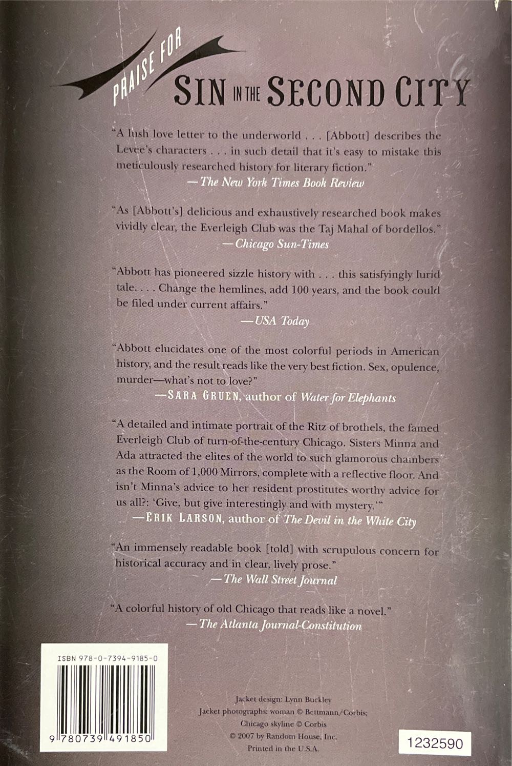 Sin In The Second City - Karen Abbott (Random House) book collectible [Barcode 9780739491850] - Main Image 2