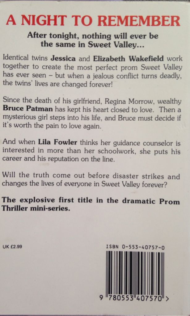 A Night To Remember  (A Bantam Book - Paperback) book collectible [Barcode 9780553407570] - Main Image 2