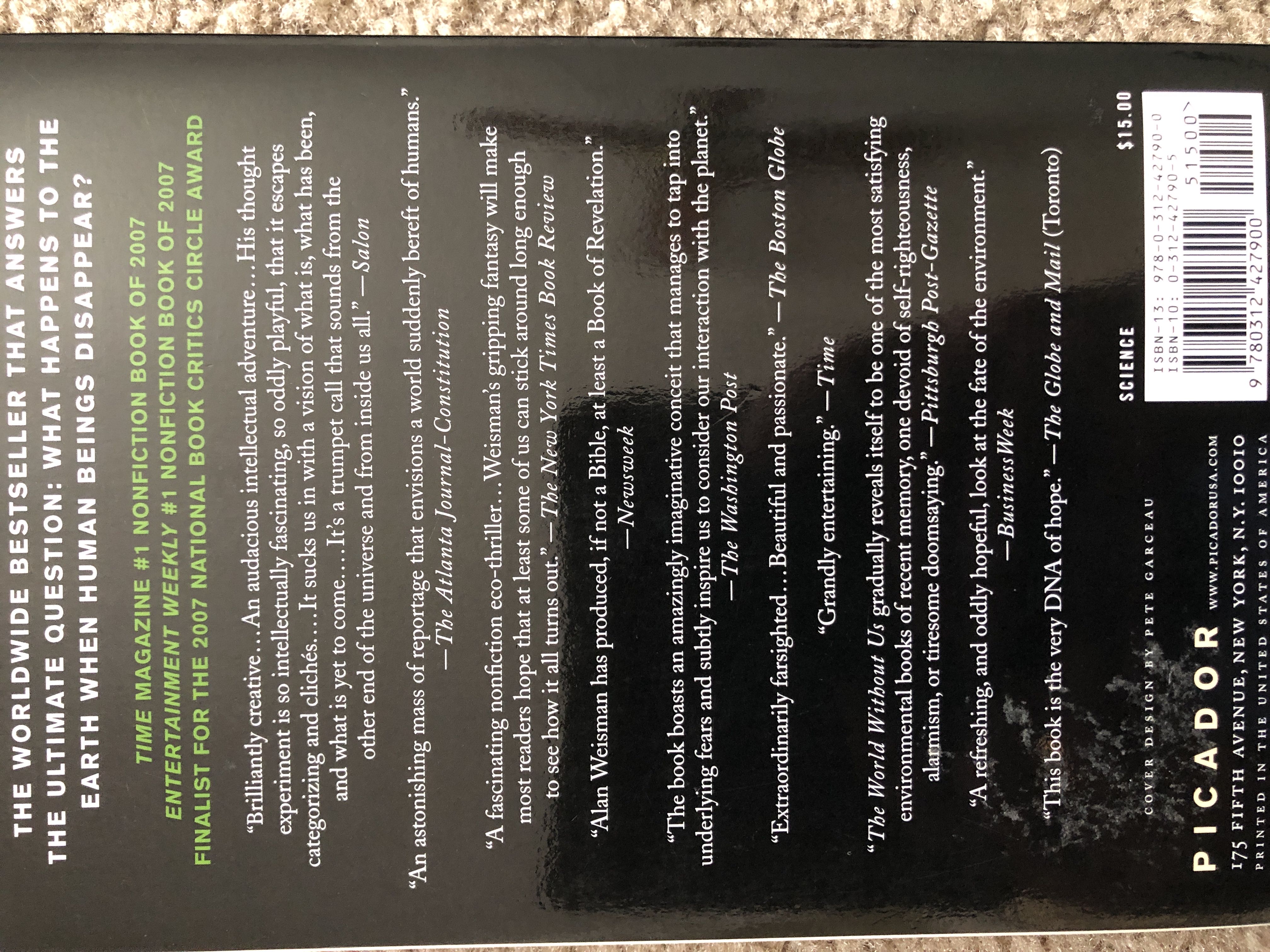 The World Without Us - Alan Weisman (Picador USA - Paperback) book collectible [Barcode 9780312427900] - Main Image 2