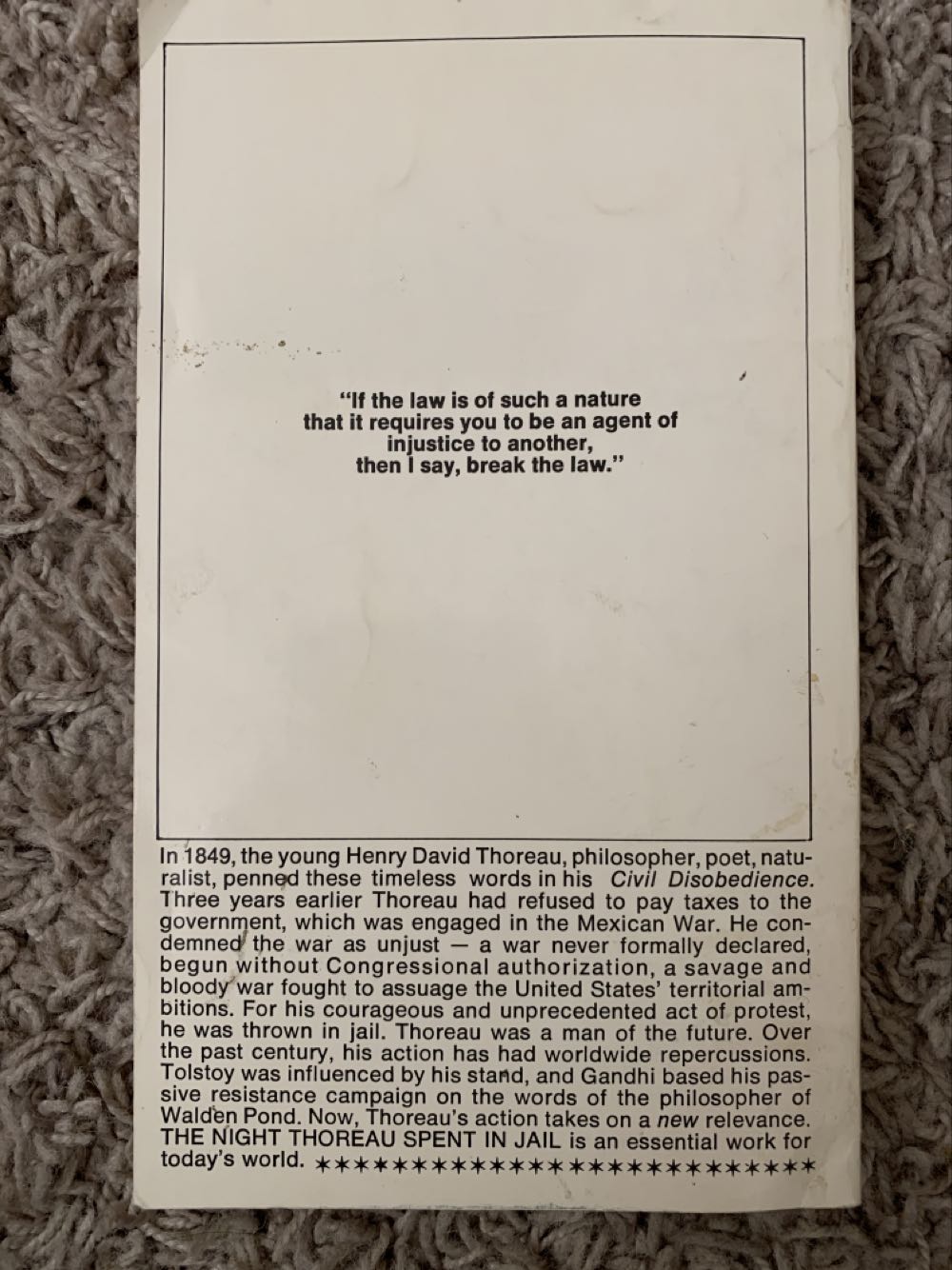 Night Thoreau Spent In Jail, The - Jerome Lawrence (Bantam Classics) book collectible [Barcode 9780553278385] - Main Image 2