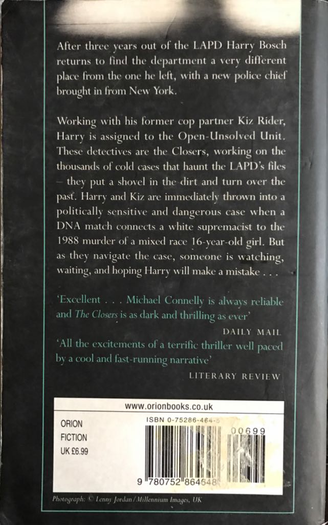The Closers - Michael Connelly (Orion Books - Paperback) book collectible [Barcode 9780752864648] - Main Image 2
