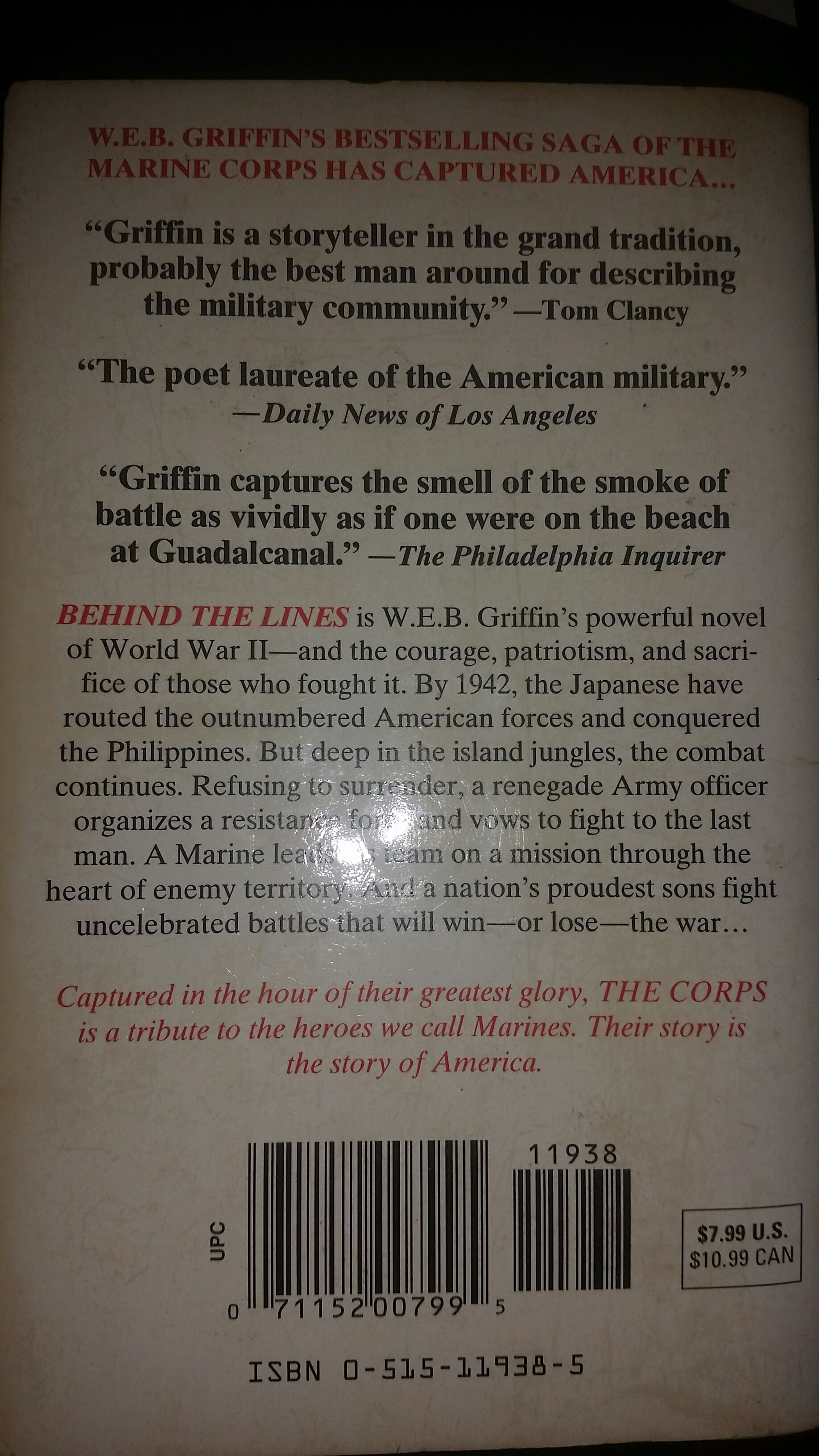 Behind The Lines - W.E.B Griffin (Paperback) book collectible - Main Image 2