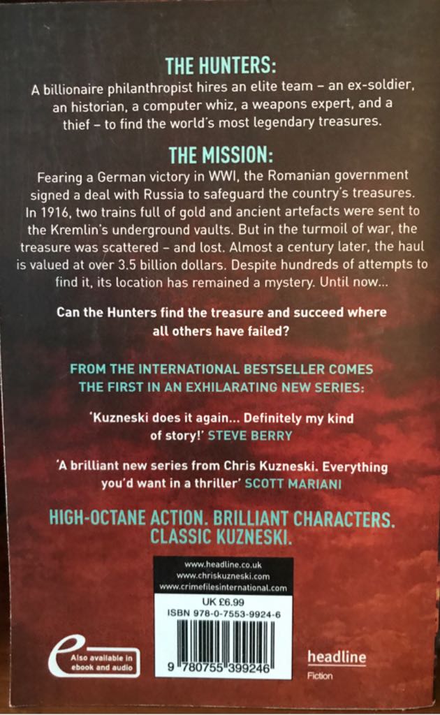 The Hunters - Chris Kuzneski book collectible - Main Image 2