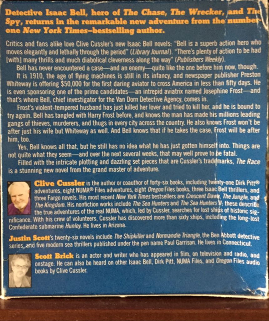 The Race - Clive Cussler (Midwest Tape - Audiobook) book collectible [Barcode 9781611760170] - Main Image 2