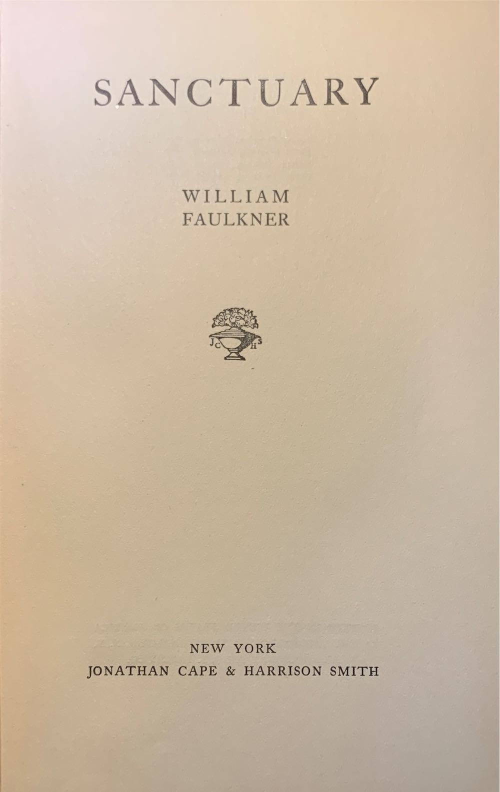 Sanctuary - Williiam Faulkner (Jonathan Cape & Harrison Smith - Hardcover) book collectible - Main Image 2