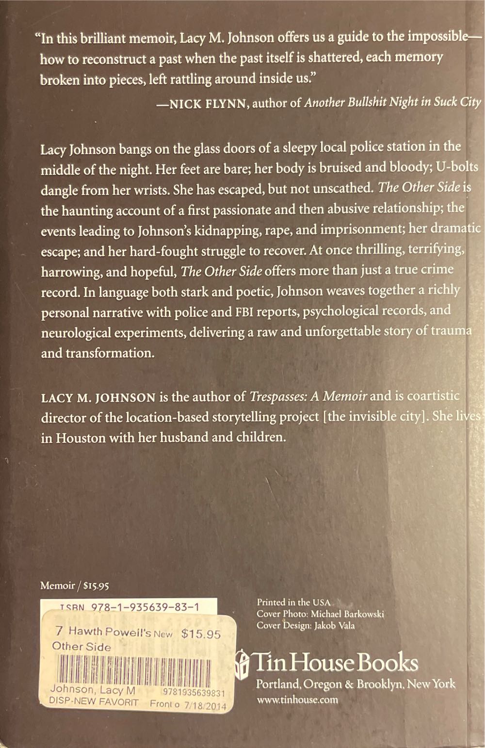 The Other Side - J. D. (Tin House Books) book collectible [Barcode 9781935639831] - Main Image 2