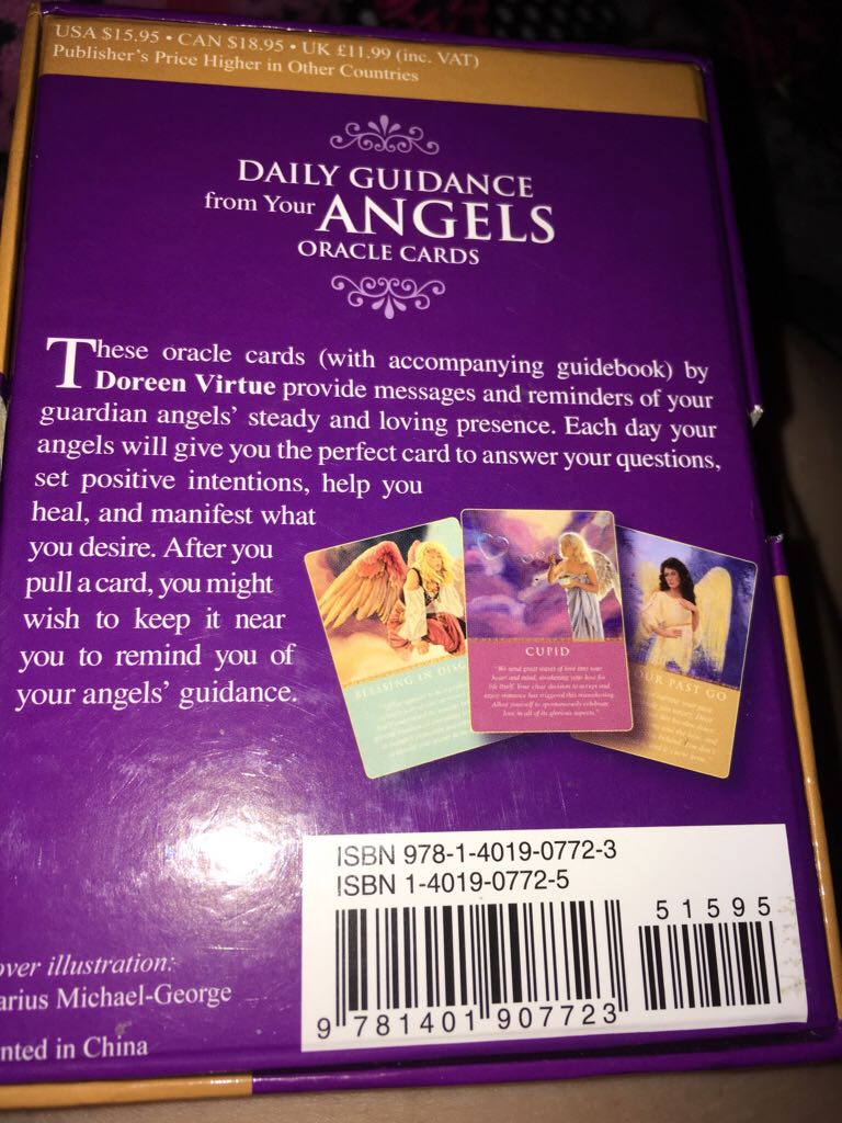 Daily Guidance From Your Angels Oracle Cards - Doreen Virtue (Hay House Inc - Paperback) book collectible [Barcode 9781401907723] - Main Image 2