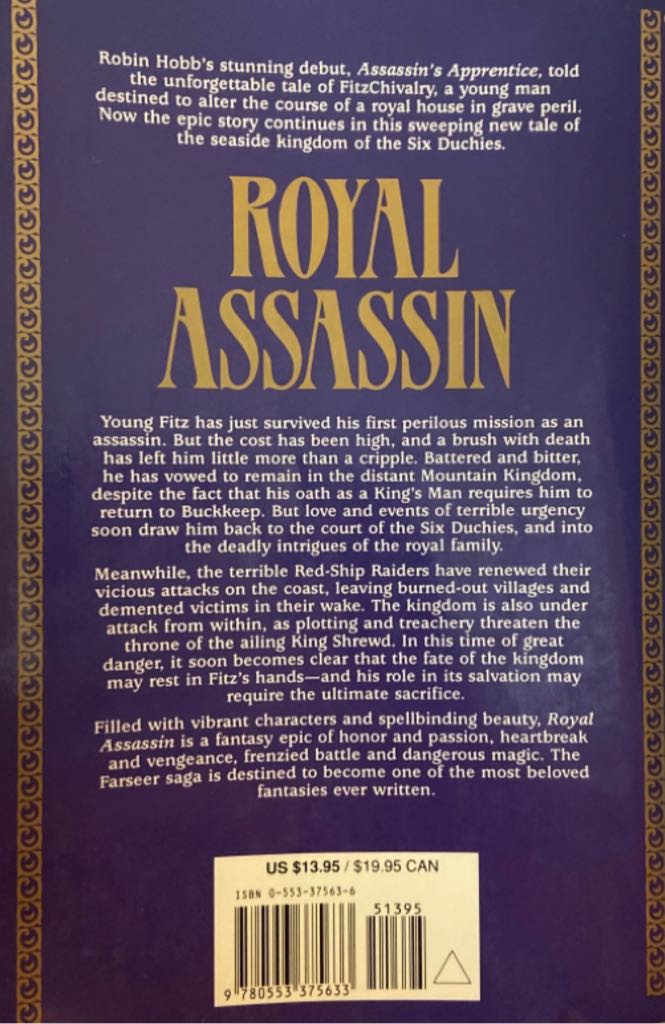 Royal Assassin - Robin Hobb (Spectra - Paperback) book collectible [Barcode 9780553375633] - Main Image 2