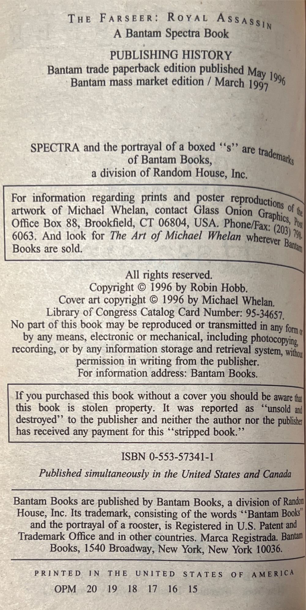 Royal Assassin - Robin Hobb (Spectra - Paperback) book collectible [Barcode 9780553573411] - Main Image 4