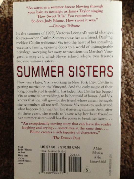 Summer Sisters - Judy Blume (- Paperback) book collectible [Barcode 9780440226437] - Main Image 2