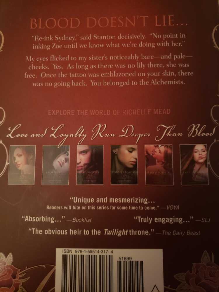 Bloodlines - Richelle Mead (Razorbill - Hardcover) book collectible [Barcode 9781595143174] - Main Image 3