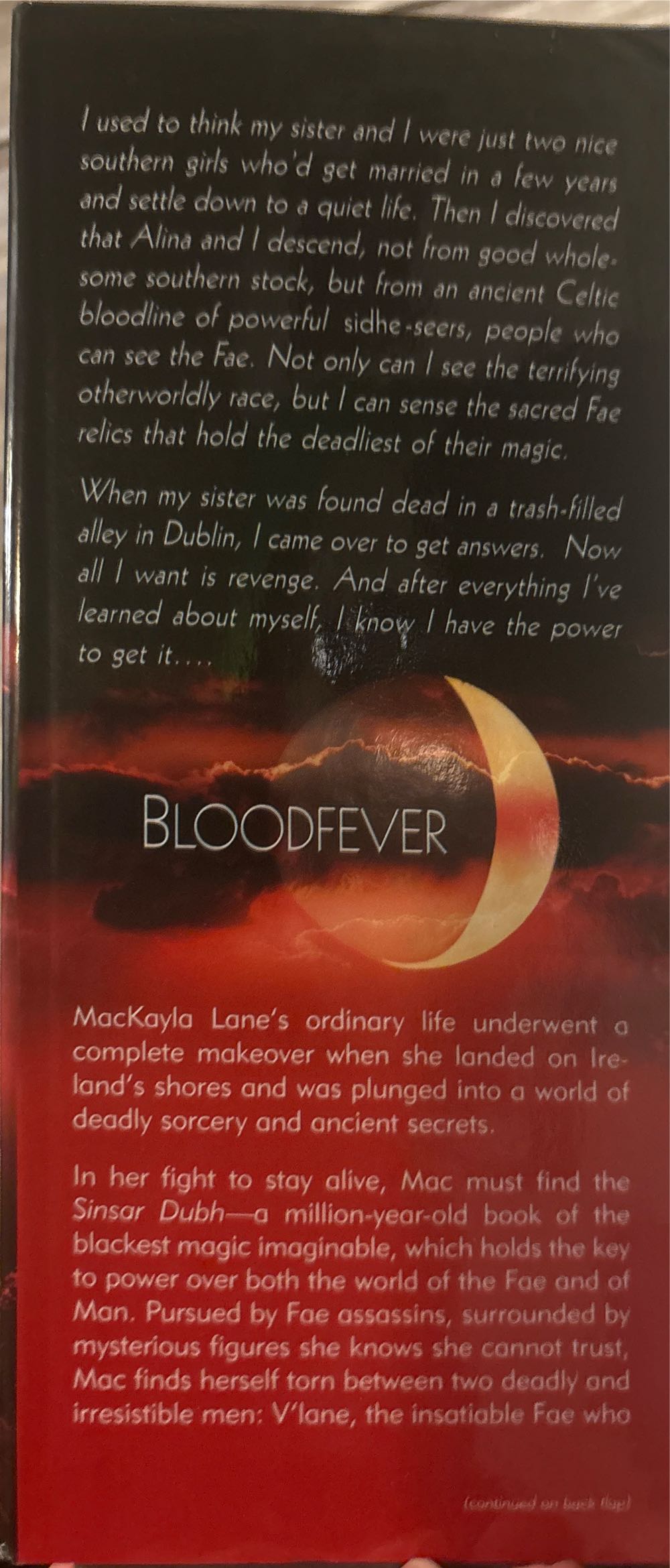 The Fever series #2- Bloodfever - Karen Marie Moning (Delacorte Press - Hardcover) book collectible [Barcode 9780385339162] - Main Image 3
