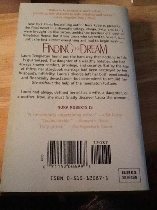 Finding the Dream - Nora Roberts (Penguin - Paperback) book collectible [Barcode 9780515120875] - Main Image 2
