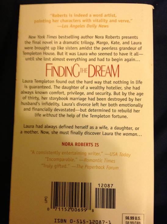 Finding The Dream - Nora Roberts (Jove - Paperback) book collectible - Main Image 2