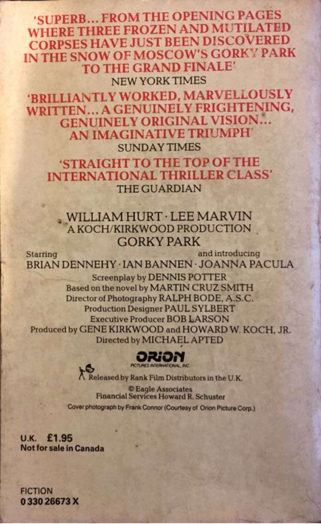 Gorky Park - Martin Cruz Smith (Pan Books - Paperback) book collectible - Main Image 2