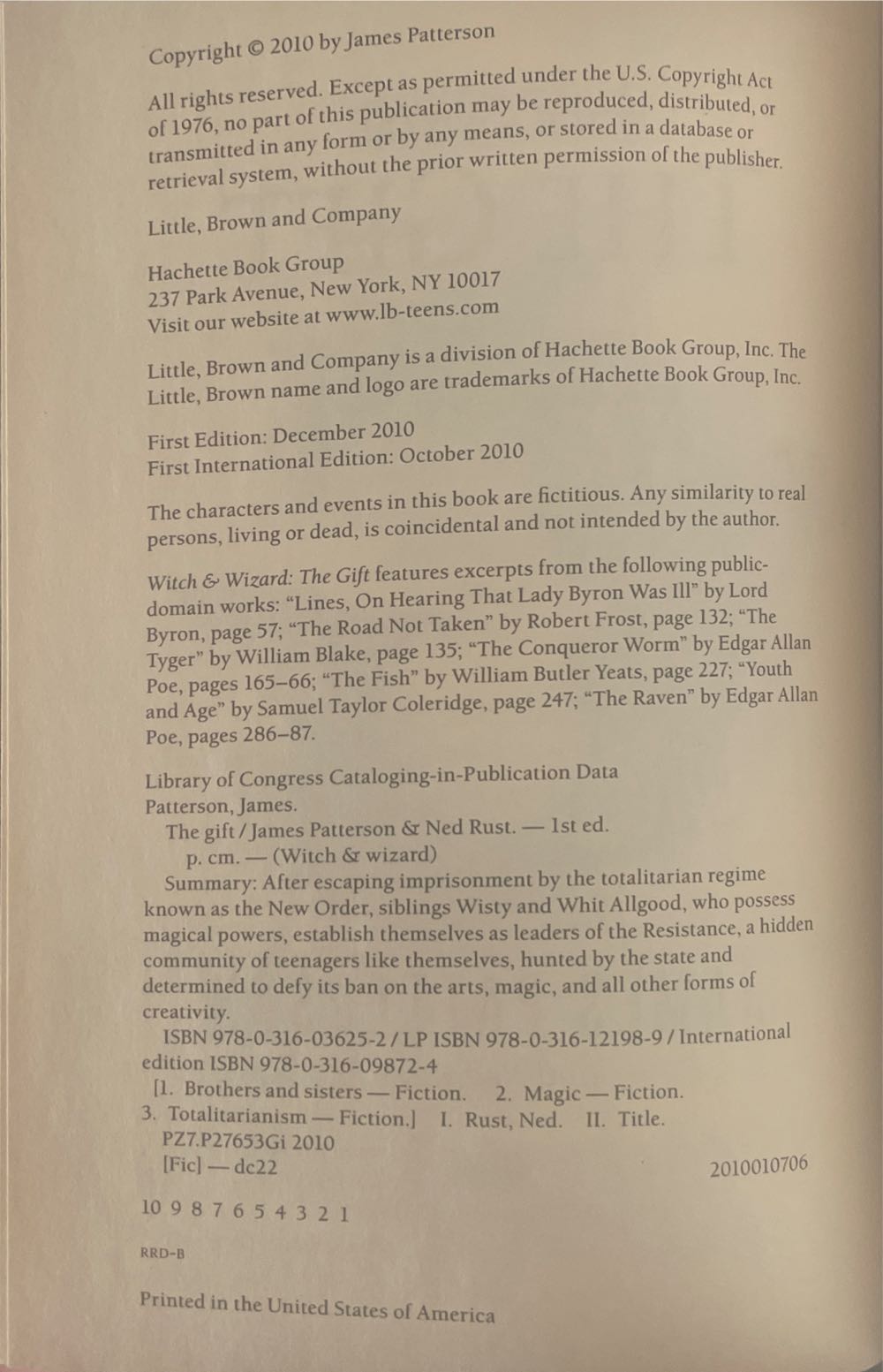 Gift, The - James Patterson (Little , Brown And Company - Hardcover) book collectible [Barcode 9780316036252] - Main Image 2