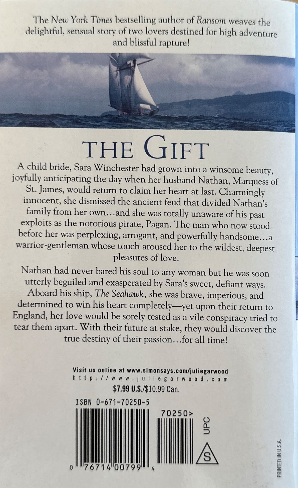 The Gift - Julie Garwood (Pocket - Paperback) book collectible [Barcode 9780671702502] - Main Image 2