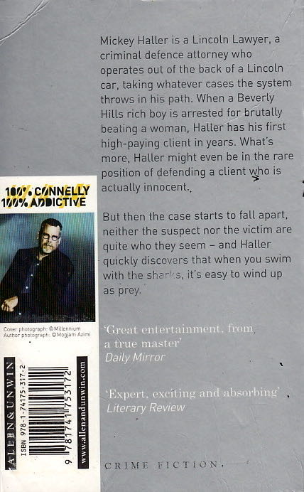 The Lincoln Lawyer - Michael Connelly (Allen & Unwin - Paperback) book collectible [Barcode 9781741753172] - Main Image 2