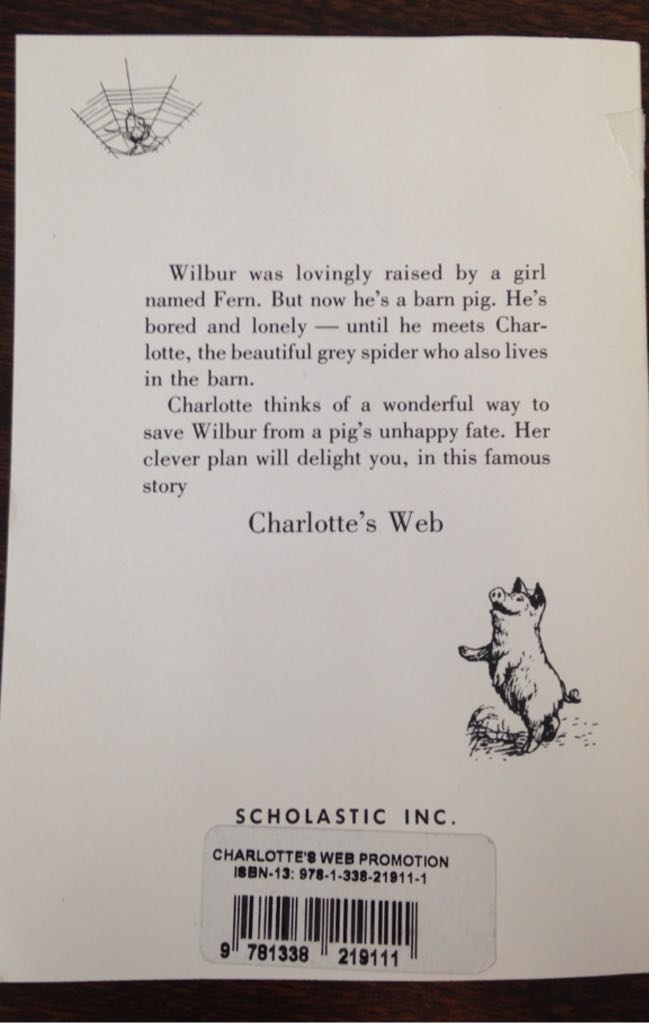 Charlottes Web - E. B. White (Harper and Row,  Publishers, Inc - Hardcover) book collectible [Barcode 9781338219111] - Main Image 2