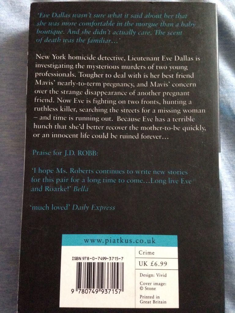 Born In Death (23) - J.D. Robb (Piatkus - Paperback) book collectible [Barcode 9780749937157] - Main Image 2