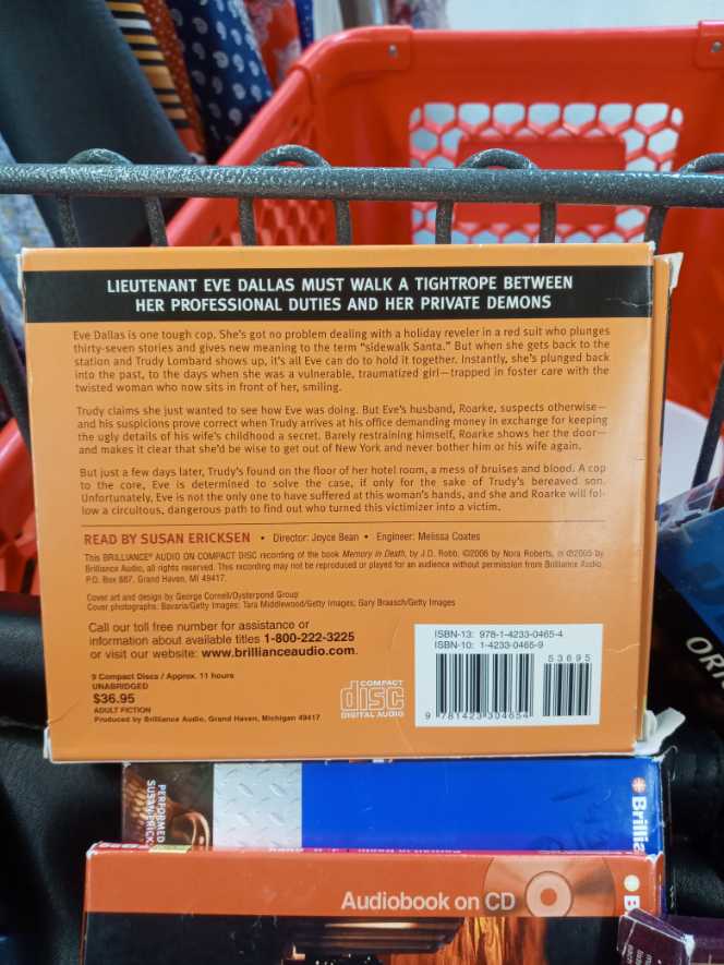 Memory In Death - Nora Roberts (- Audiobook) book collectible [Barcode 9781423304654] - Main Image 3