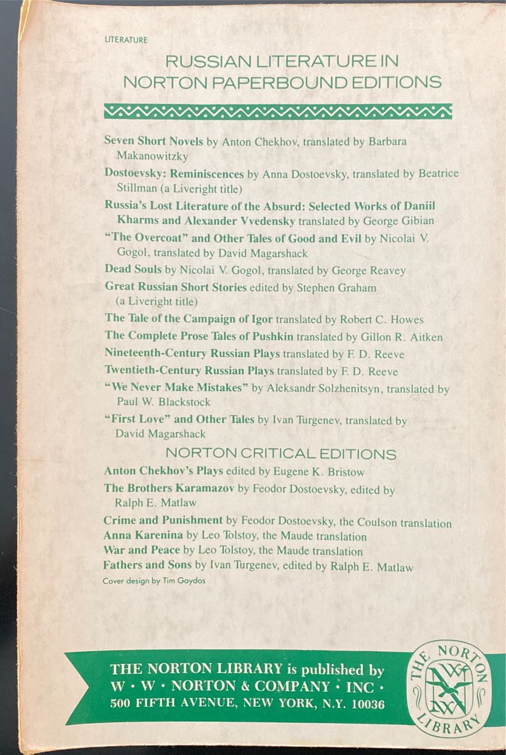 Dead Souls - Nikolai Gogol (W. W. Norton & Company) book collectible [Barcode 9780393006001] - Main Image 2