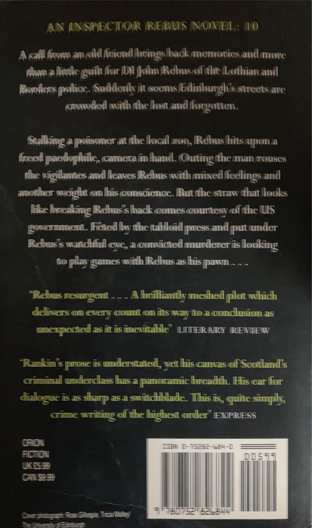 Rebus 10 - Dead Souls - Ian Rankin (Orion - Paperback) book collectible [Barcode 9780752826844] - Main Image 2