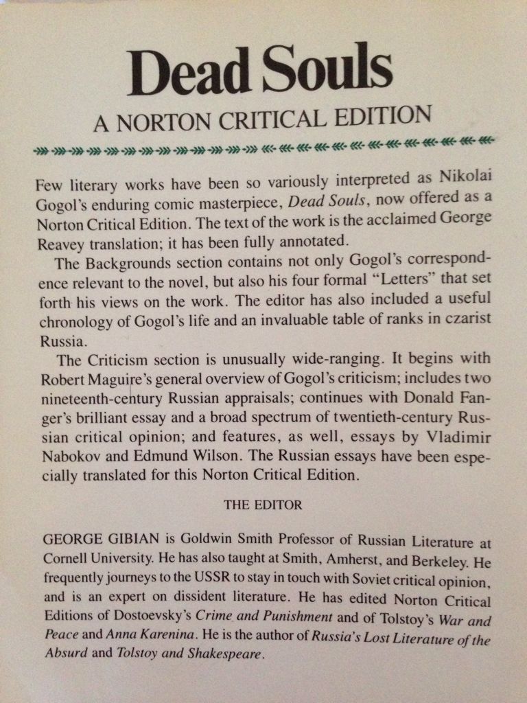 Dead Souls  (W W Norton & Co Inc) book collectible - Main Image 2