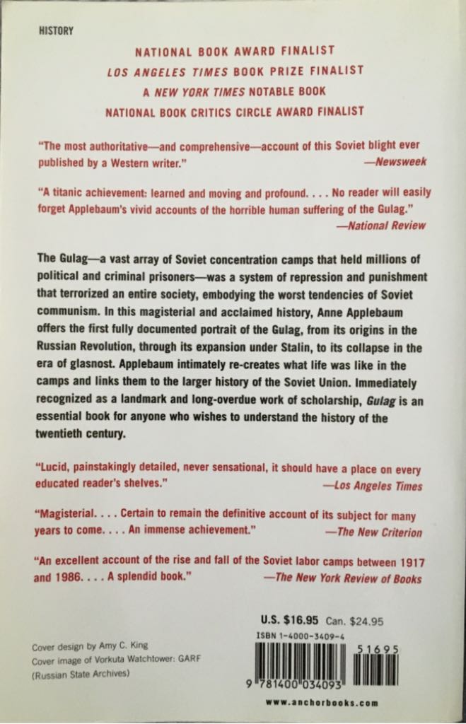 Gulag - Anne Applebaum (Anchor Books - Trade Paperback) book collectible [Barcode 9781400034093] - Main Image 2