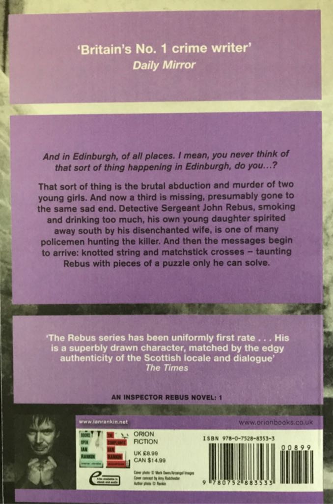 Knots and Crosses - Ian Rankin (Orion Books - Paperback) book collectible [Barcode 9780752883533] - Main Image 2