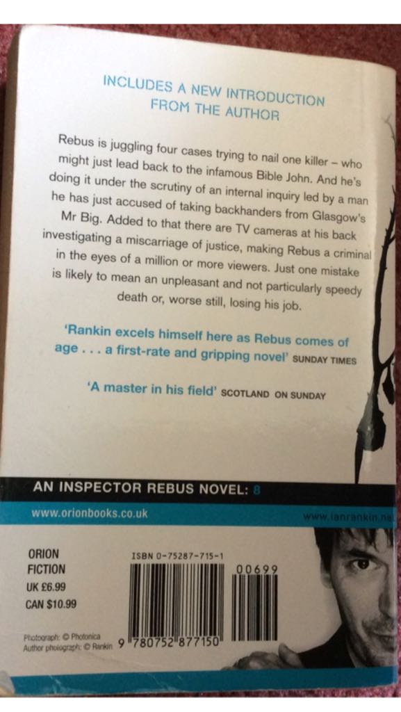 Black and Blue - Ian Rankin (An Orion Paperback - Paperback) book collectible [Barcode 9780752877150] - Main Image 2