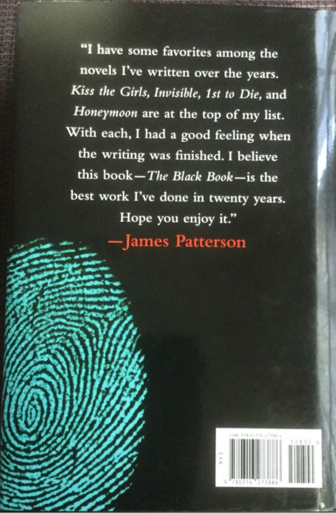 The Black Book - James Patterson (Little Brown - Hardcover) book collectible [Barcode 9780316273886] - Main Image 2