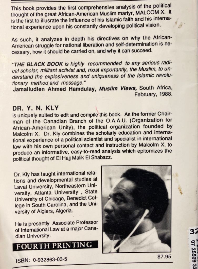 Black Book, The - Yussef Naim Kly (Atlanta ; Ottawa : Clarity Press) book collectible [Barcode 9780932863034] - Main Image 2