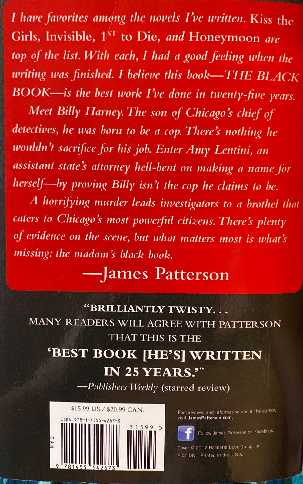 The Black Book - James Patterson (Xxxx - Paperback) book collectible [Barcode 9781455542673] - Main Image 2