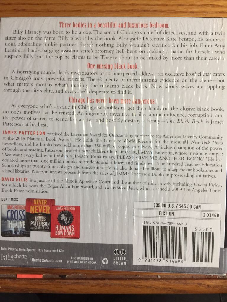 The Black Book - James Patterson (Hachette Audio - Audiobook) book collectible [Barcode 9781478914693] - Main Image 2