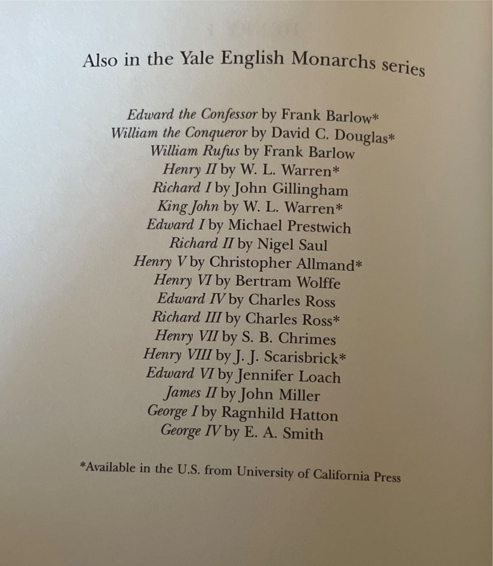 Henry I - Charles Warren Hollister (Yale University Press - Hardcover) book collectible [Barcode 9780300088588] - Main Image 4