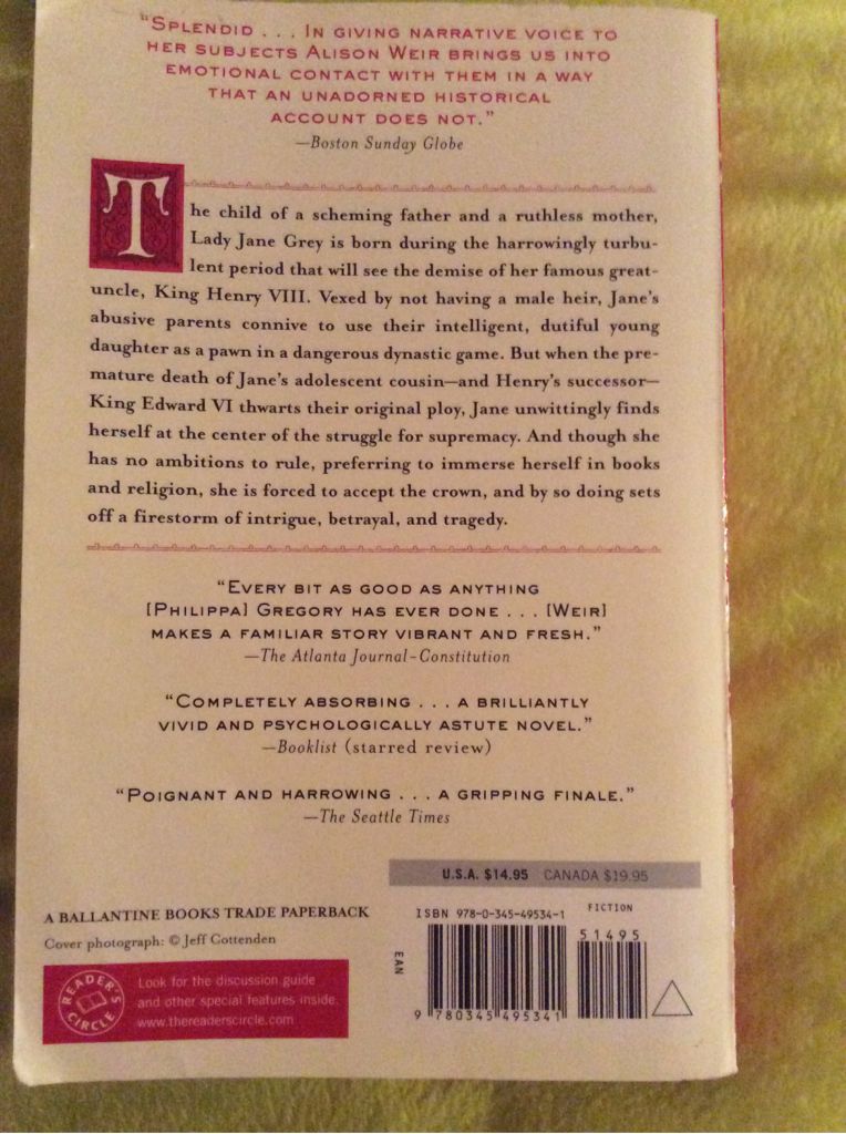 Innocent Traitor - Alison Weir (Ballantine Books - Trade Paperback) book collectible [Barcode 9780345495341] - Main Image 2