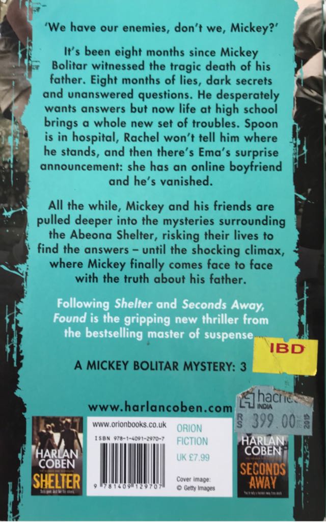 Found - Harlan Coben (Orion Books - Paperback) book collectible [Barcode 9781409129707] - Main Image 2