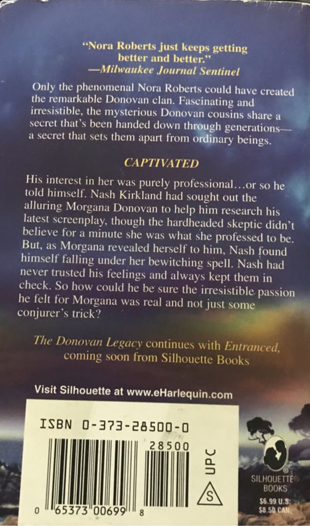 Captivated - Nora Roberts (Audible - Paperback) book collectible [Barcode 9780373285006] - Main Image 2