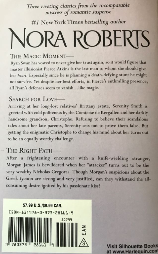 Mysterious - This Magic Moment / Search For Love / The Right Path - Nora Roberts (Berkley - Audiobook) book collectible [Barcode 9780373281619] - Main Image 2