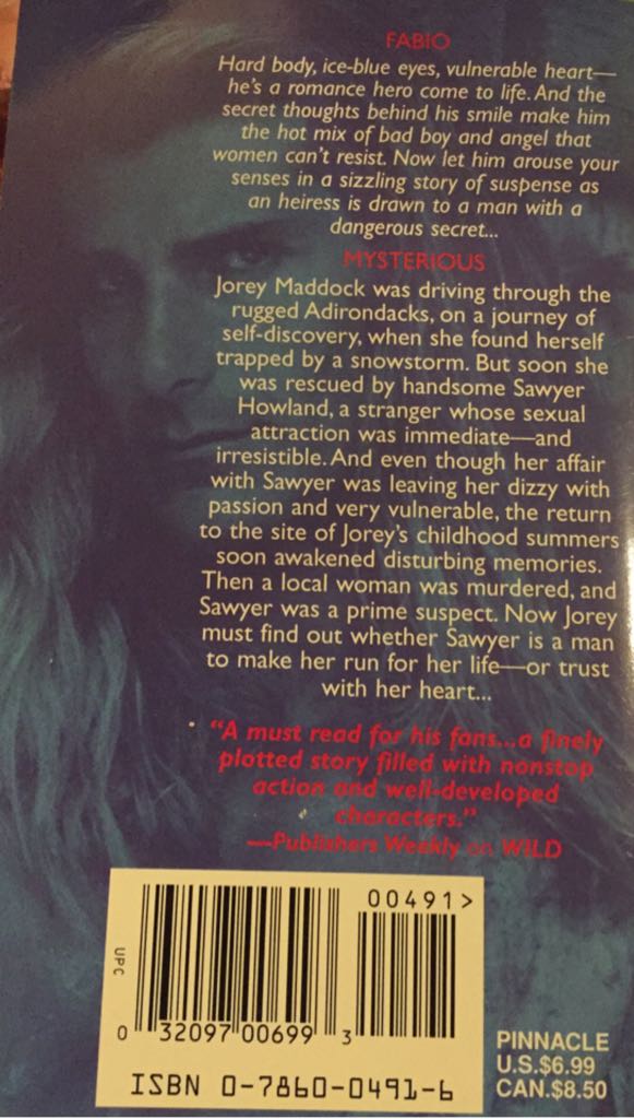 Mysterious - Fabio (Pinnacle Books - Paperback) book collectible [Barcode 9780786004911] - Main Image 2