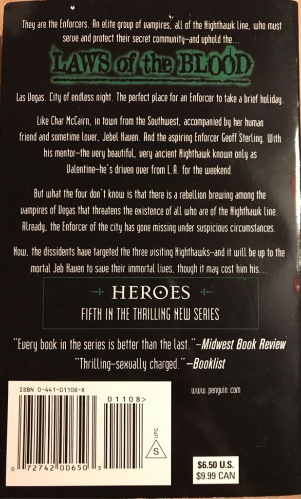 LB5: Heroes - Susan Sizemore (Penguin - Paperback) book collectible [Barcode 9780441011087] - Main Image 2