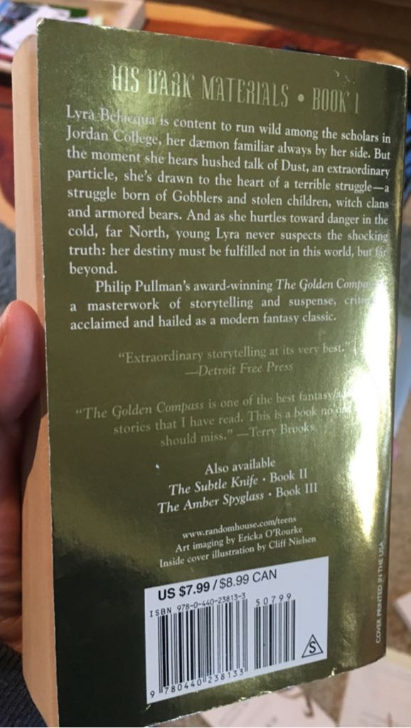 The Golden Compass - Philip Pullman (Perfection Learning - Paperback) book collectible [Barcode 9780440238133] - Main Image 2
