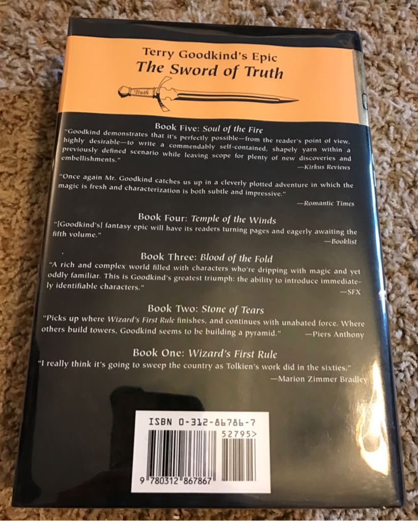 Sword Of Truth 06: Faith of the Fallen - Terry Goodkind (Tor Books - Hardcover) book collectible [Barcode 9780312867867] - Main Image 2