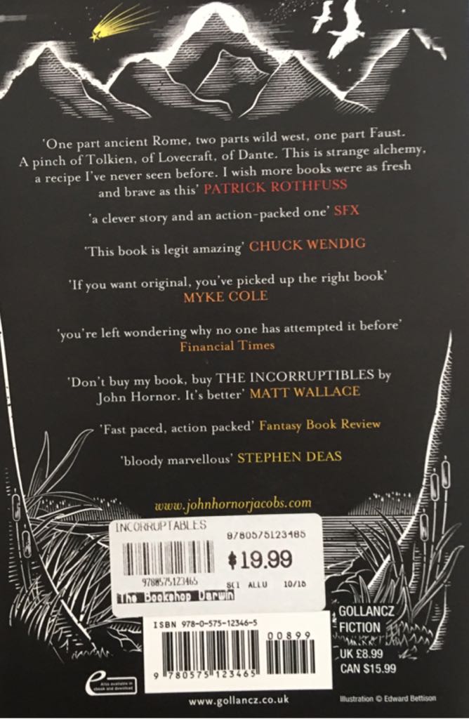 The Incorruptibles - Hornor Jacobs (Gollancz - Paperback) book collectible [Barcode 9780575123465] - Main Image 2