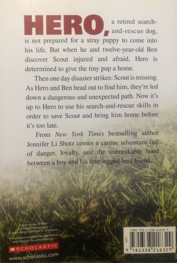 Hero - Jennifer Li Shotz book collectible [Barcode 9781338218329] - Main Image 2